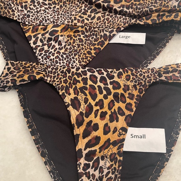 3 piece set …VS bikini bombshell leopard 36C and coverup; and various bottoms - Picture 7 of 16